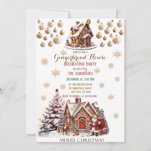 Elegant kerstfeest modern kaart (Voorkant)