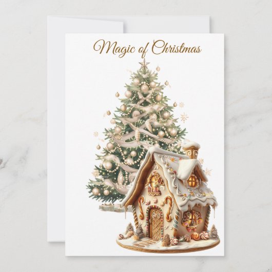 Elegant kerstfeest modern kaart (Achterkant)