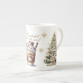 Elegant kerstfeest modern porselein kop (Voorkant rechts)