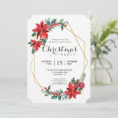 Elegant kerstfeest Moderne uitnodiging (Staand voorkant)