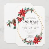 Elegant kerstfeest Moderne uitnodiging (Voorkant / Achterkant)