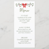 Elegant kerstfeest of huwelijksmenu met boog menu (Voorkant)