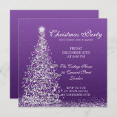 Elegant kerstfeest Paars Kaart (Voorkant / Achterkant)
