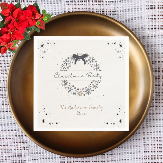 Elegant kerstfeest papier servet