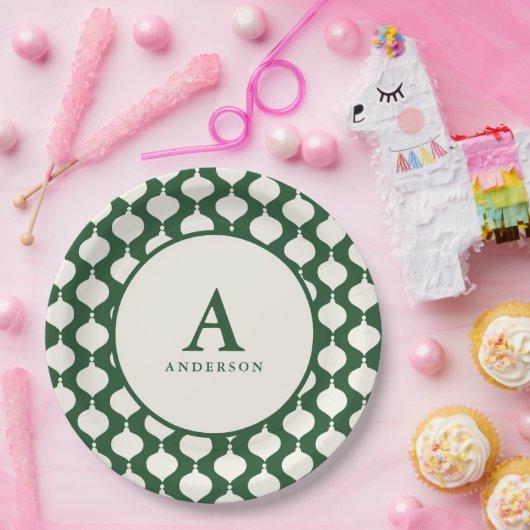 Elegant  kerstfeest papieren bordje (Feest)