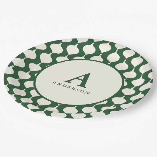 Elegant kerstfeest papieren bordje (Gekanteld)