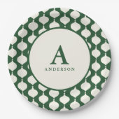 Elegant kerstfeest papieren bordje (Voorkant)