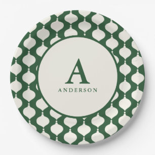 Elegant  kerstfeest papieren bordje