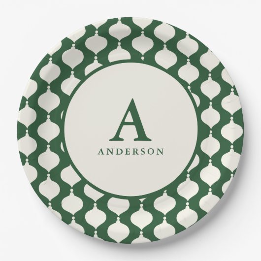 Elegant kerstfeest papieren bordje (Voorkant)