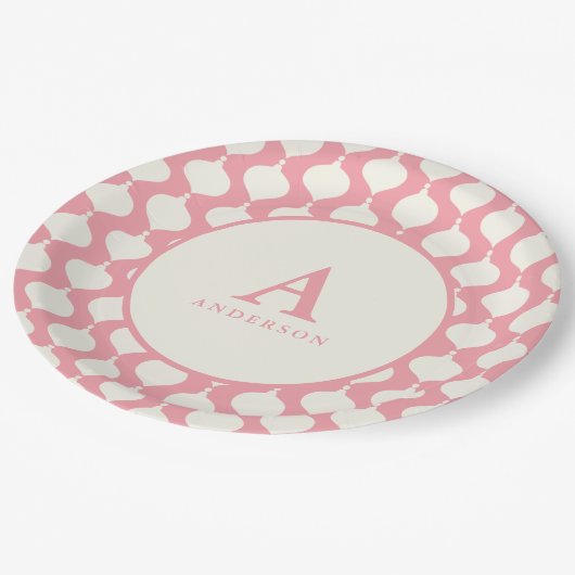 Elegant  kerstfeest papieren bordje (Gekanteld)