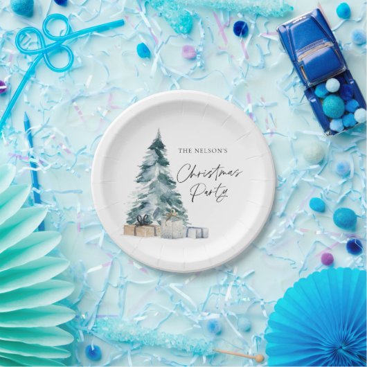 Elegant kerstfeest papieren bordje (Feest)