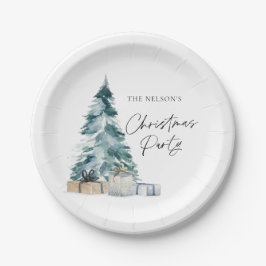 Elegant kerstfeest papieren bordje