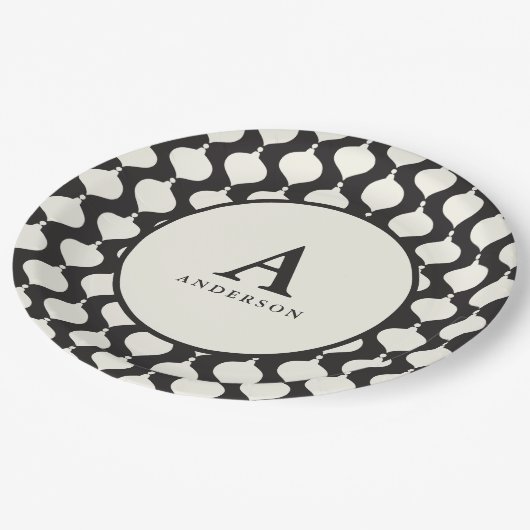 Elegant  kerstfeest papieren bordje (Gekanteld)