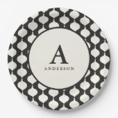 Elegant  kerstfeest papieren bordje (Voorkant)