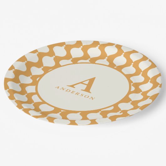 Elegant  kerstfeest papieren bordje (Gekanteld)