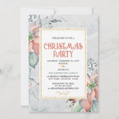 Elegant kerstfeest Poinsettia Kaart (Voorkant)