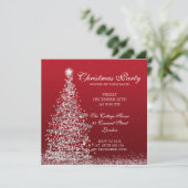 Elegant kerstfeest Red Kaart (Staand voorkant)