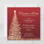 Elegant kerstfeest Red Kaart (Voorkant)