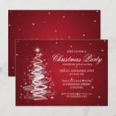 Elegant kerstfeest Rood Kaart (Voorkant / Achterkant)