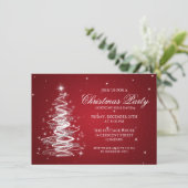 Elegant kerstfeest Rood Kaart (Staand voorkant)