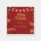 Elegant kerstfeest rood servet (Voorkant)