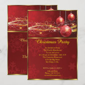 Elegant kerstfeest Roodbaars goud Kaart (Voorkant / Achterkant)