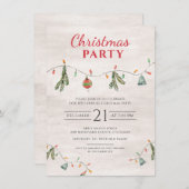 Elegant kerstfeest rustiek notitiekaartje (Voorkant / Achterkant)