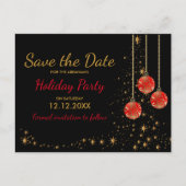 Elegant kerstfeest Save the Date Aankondigingskaart (Voorkant)