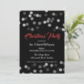 Elegant kerstfeest Silver Confetti Kaart (Staand voorkant)