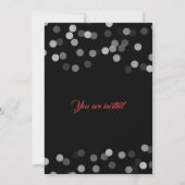 Elegant kerstfeest Silver Confetti Kaart (Achterkant)