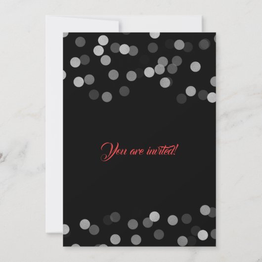 Elegant kerstfeest Silver Confetti Kaart (Achterkant)