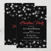 Elegant kerstfeest Silver Confetti Kaart (Voorkant / Achterkant)