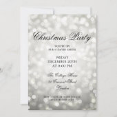 Elegant kerstfeest Silver Glitter Lights Kaart (Voorkant)