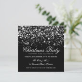 Elegant kerstfeest Silver Midnight Glam Kaart (Staand voorkant)