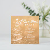 Elegant kerstfeest Sparkle Gold Holiday Kaart (Staand voorkant)