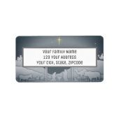 Elegant kerstfeest Ster der Bethlehem Etiket (Voorkant)