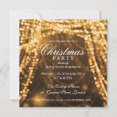 Elegant kerstfeest String Lights Gold Kaart (Voorkant)