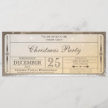 Elegant kerstfeest Ticket Uitnodiging<br><div class="desc">Ontwerp gepersonaliseerde uitnodigingen en aankondigingen voor iedere gelegenheid.</div>