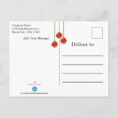 Elegant kerstfeest uitnodiging briefkaart (Achterkant)