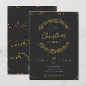 Elegant Kerstfeest Uitnodiging Kaart Aanpassen (Voorkant / Achterkant)