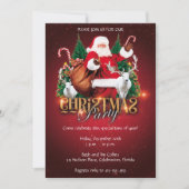 Elegant kerstfeest van de kerstman kaart (Voorkant)