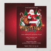 Elegant kerstfeest van de kerstman kaart (Voorkant / Achterkant)
