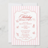 Elegant Kerstfeest voor Zakelijke Feestelijke Dinn Kaart (Voorkant)