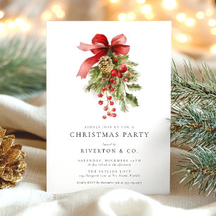 Elegant Kerstfeest voor Zakelijke Partijen Kaart