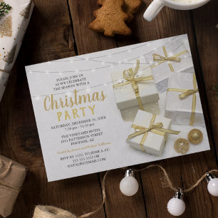 Elegant Kerstfeest voor Zakelijke Partijen Kaart