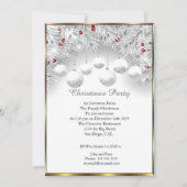 Elegant kerstfeest White Snow bubles Kaart (Voorkant)