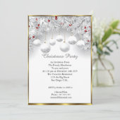 Elegant kerstfeest White Snow bubles Kaart (Staand voorkant)