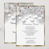 Elegant kerstfeest White Snow bubles Kaart (Voorkant / Achterkant)