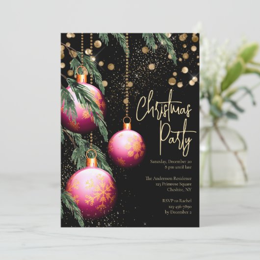 Elegant kerstfeestartikel kaart (Staand voorkant)