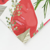 Elegant kerstfeestay Poinsettia Pine Cone Fleece Deken (Hoek)